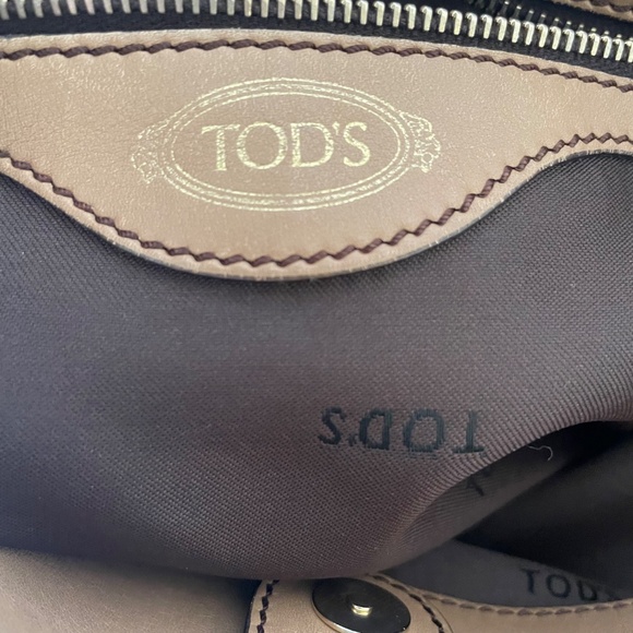 TOD'S D Bag with strap Taupe Brown Satchel Hand Bag Convertible - Picture 13 of 15
